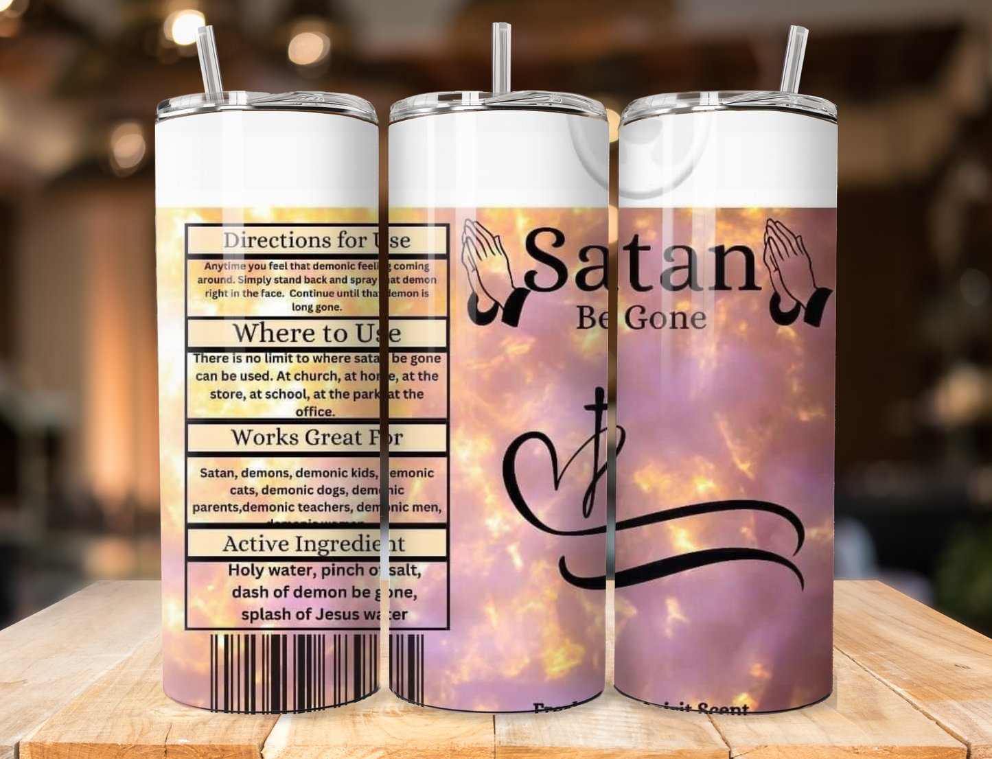 Satan Away 20 oz Tumbler